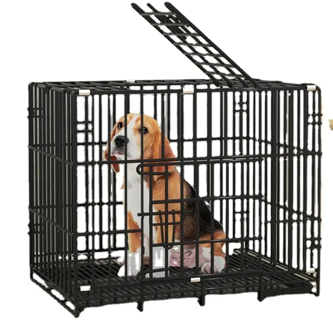 Manufacturer wholesale 2023 hot collapsible stainless steel metal wire pet carrier cage large kennel