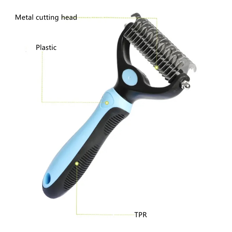Manufacturer wholesale 2023 double sides pet comb brush cleaning grooming products