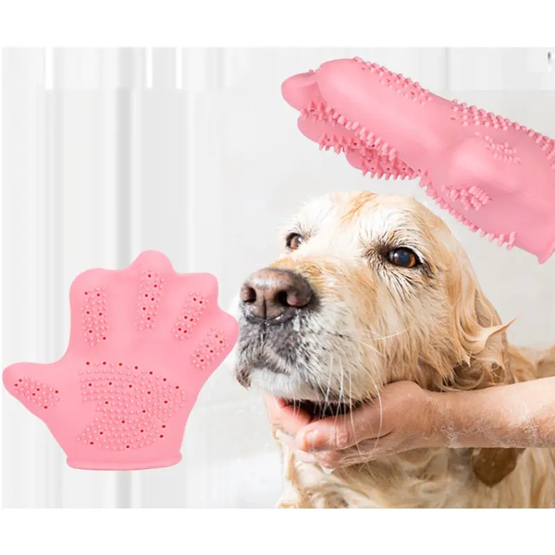 Factory Direct Sale 2023 Custom Cat Hair Removal Mitten Tpr Cleaning Shower Bathing Massage Pet Dog 