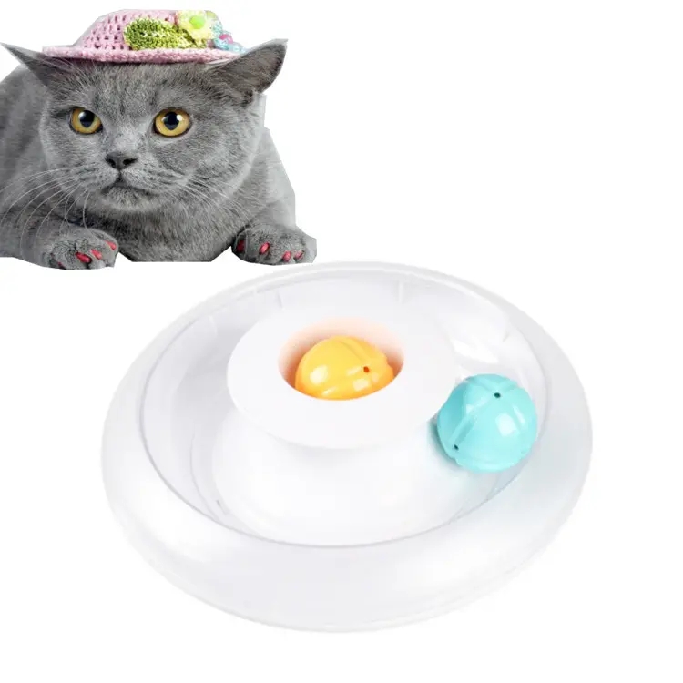 Manufacture wholesale turntable food dispenser pet cat toy catnip toys cat