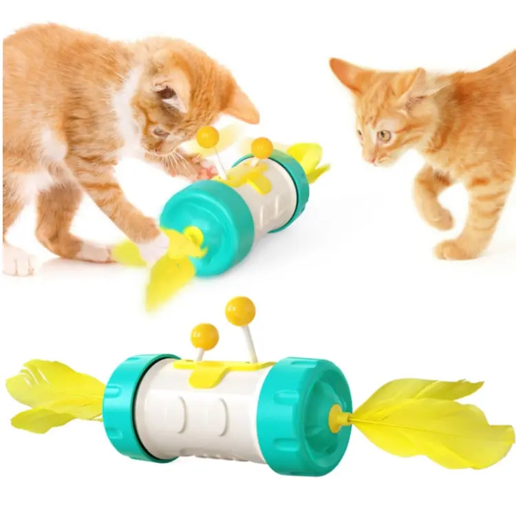 Manufacturer pet toys eco friendly IQ Tumbler self-playing funny stick cat toy pet interactive toys