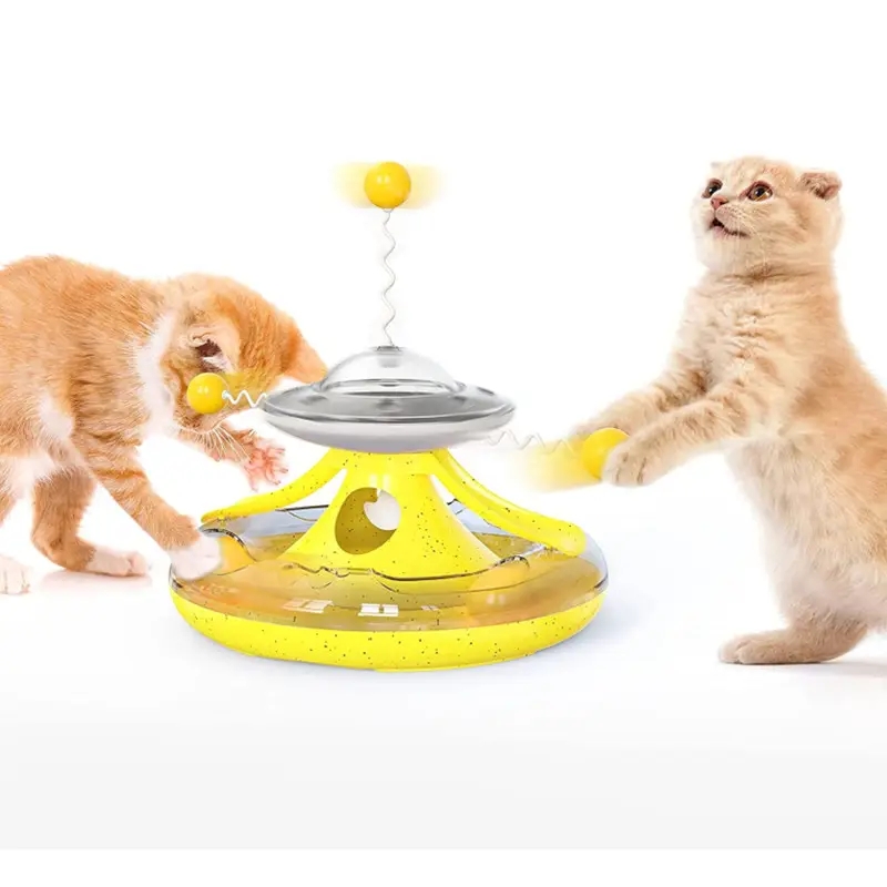 2023 Hot sale bulk pet cat toys eco friendly cat turntable movement toy pet interactive toys