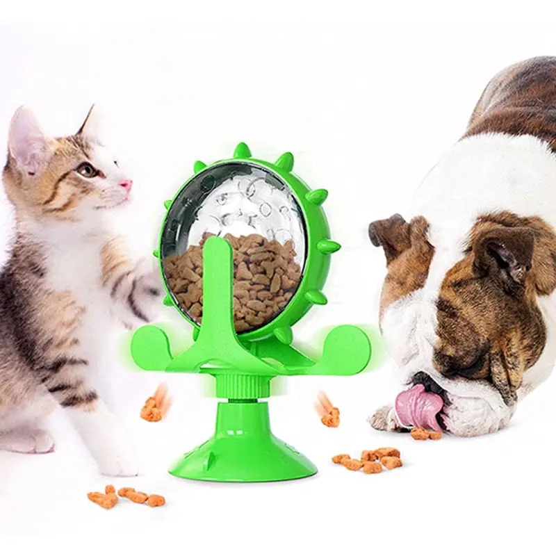 Manufacturer 2023 new windmill puzzle door hanging suction cup cat toy pet interactive toys for cats