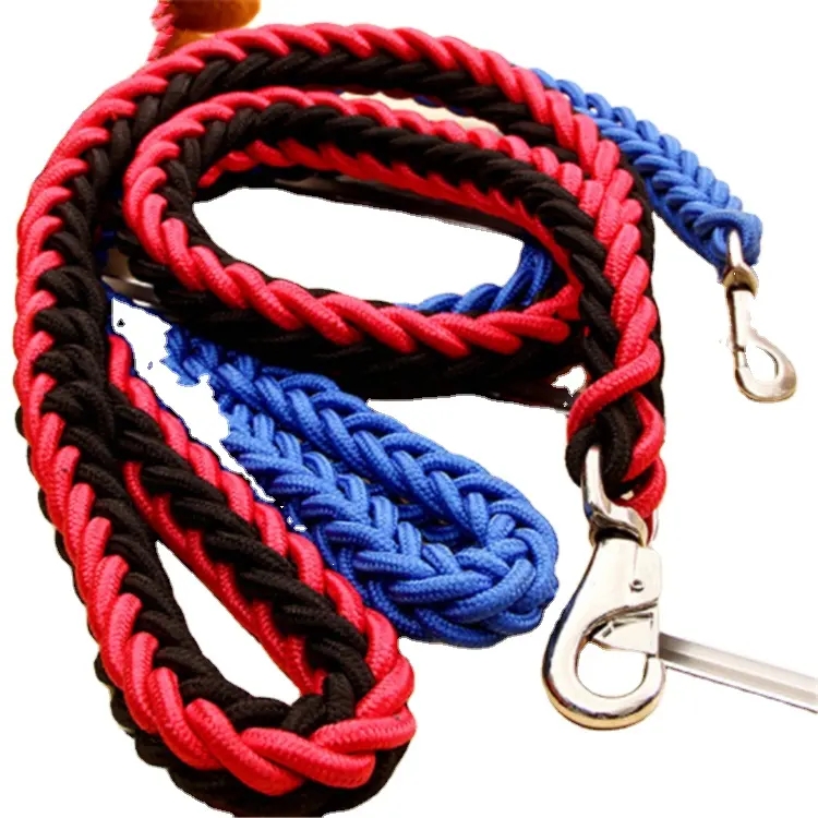 Wholesale Popular Eight Strand Round Rope Dog Walking Strong Durable Multi-Colored Reflective Nylon 