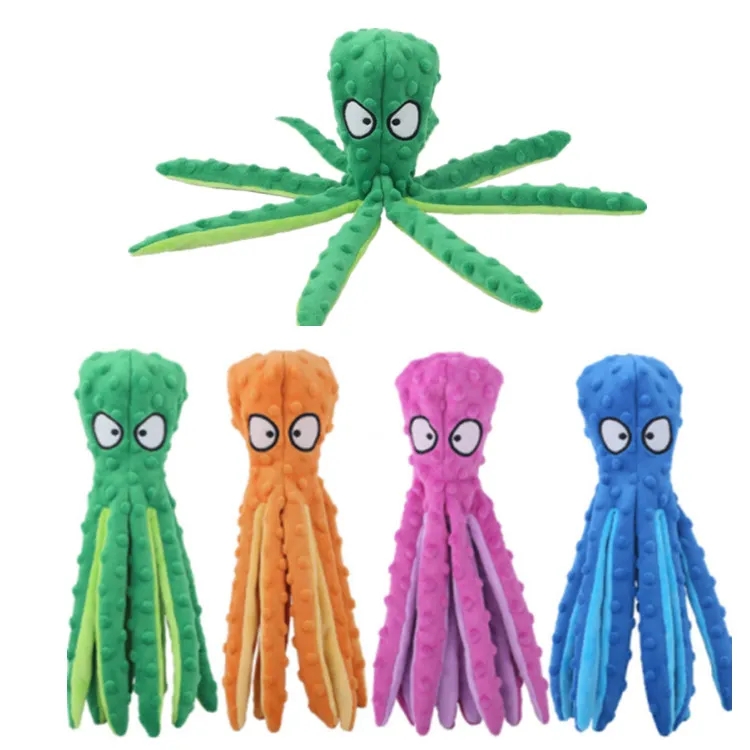 Hot sale Manufacturer wholesale new healthy cotton dog squeaky octopus pet interactive toys