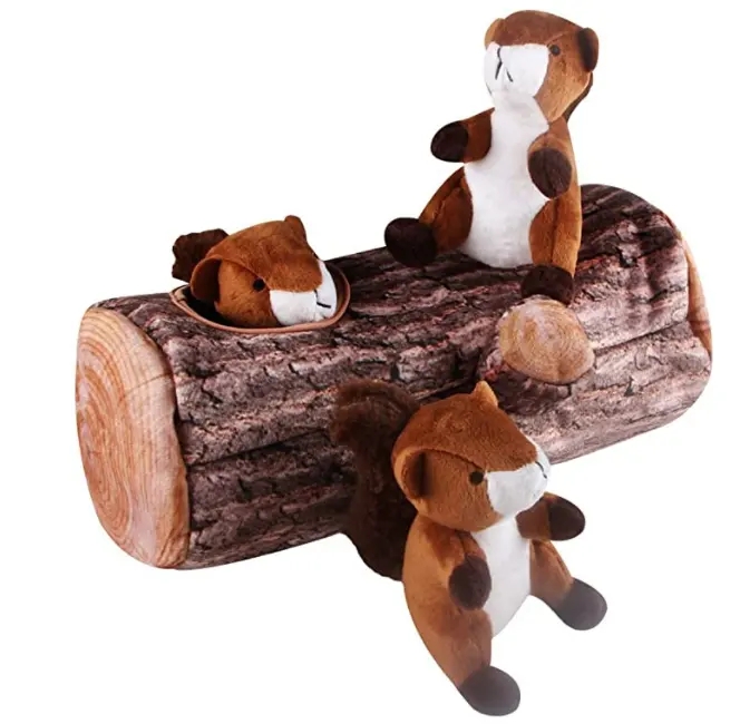 Manufacturer wholesale eco friendly kipper the plush hide and seek plush pet cute dog toys