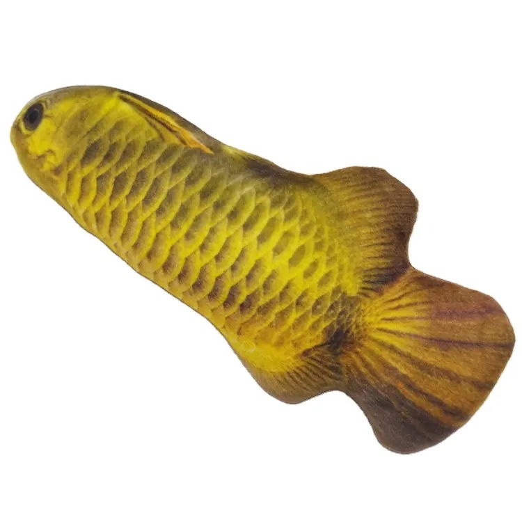 Manufacturer wholesale pet accessories 3D print fish chew resistance pet plush toy for dog