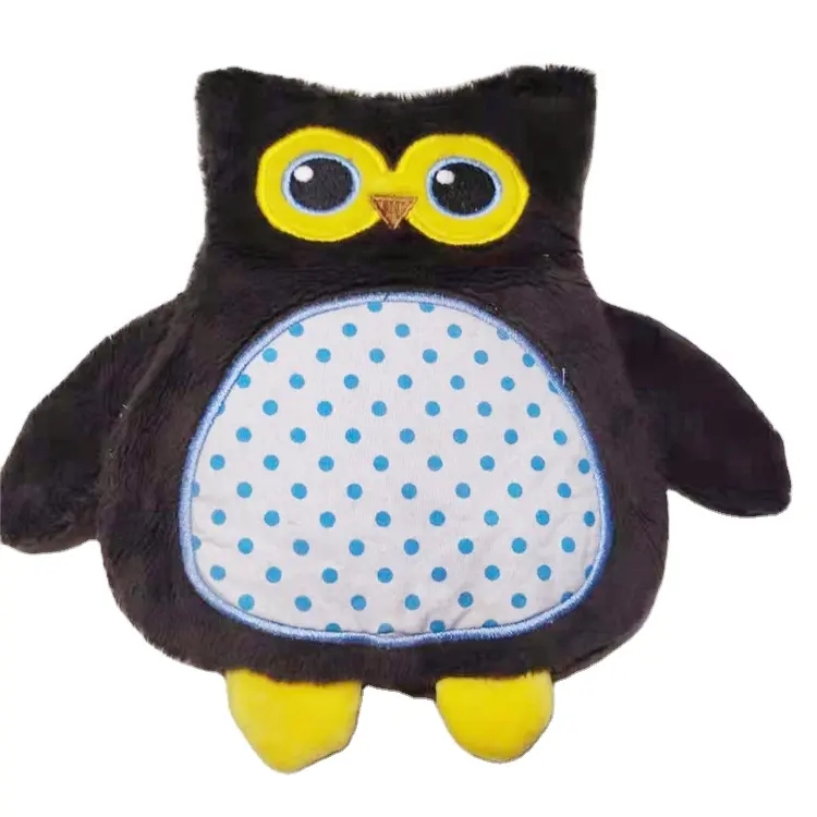 Manufacturer wholesale interactive soft owl removable washable interactive plush squeak pet dog toys