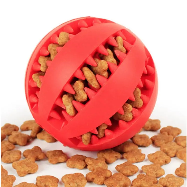 Wholesale 2022 hot sale custom TPR durable pets food leaker dog balls chew toys for dogs