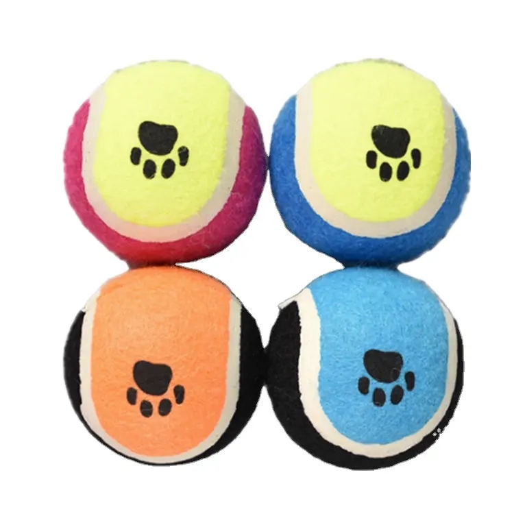Wholesale Colorful Training Dog Toy Ball pet dog thrower play training toy puppy tennis ball