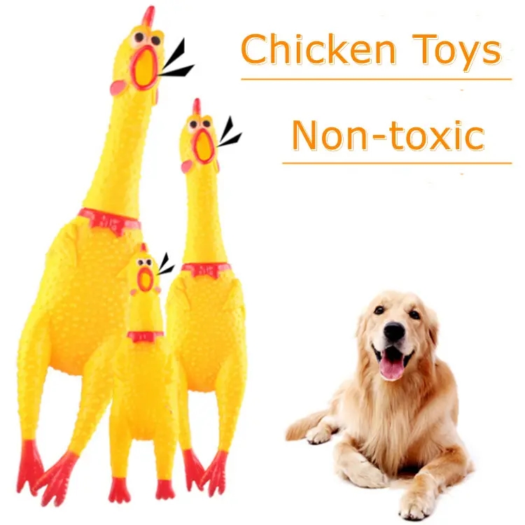 Wholesale Non-toxic funny Safe Wholesale Pet Dog Screaming Chicken Squeaky Toy