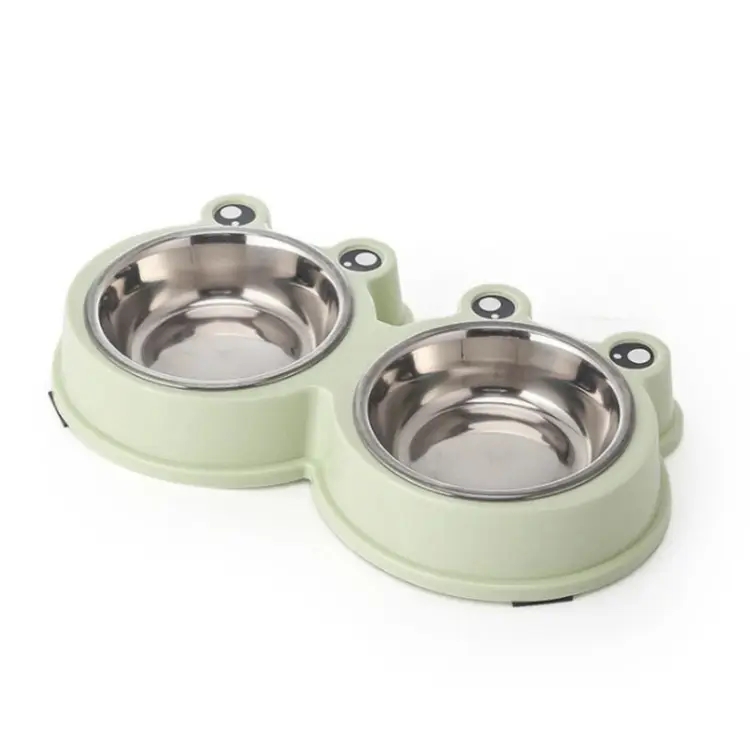 Manufacture wholesale cooling double stainless steel food water bowl pet for dogs cats
