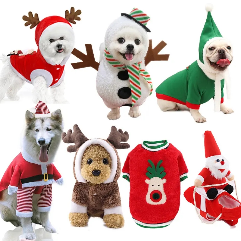 Hot new autumn/winter Halloween Christmas saliva towel bib clothes dress up dog cat Christmas pet cl