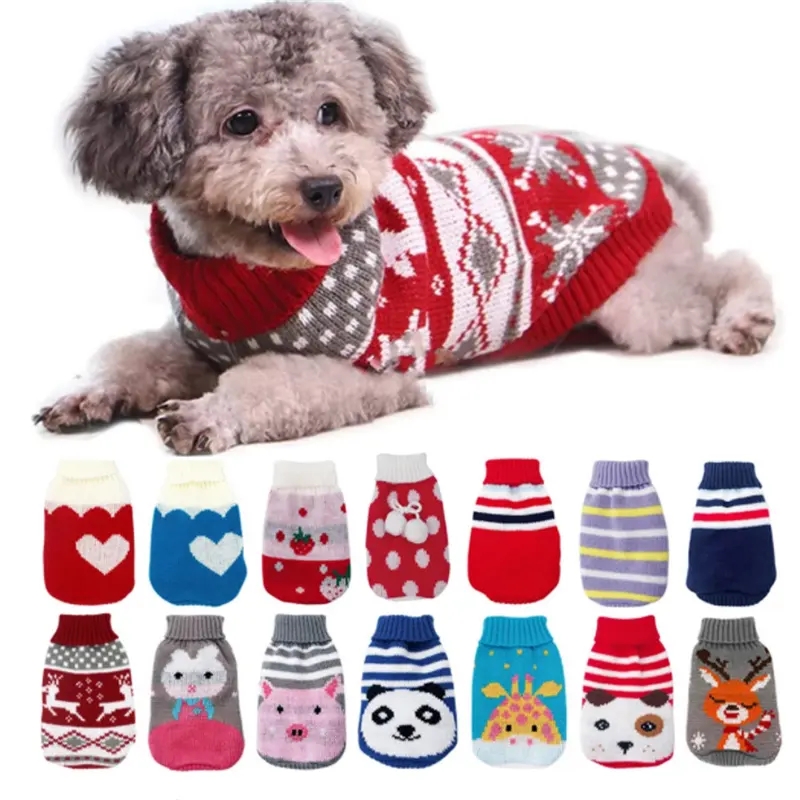 Manufacturer wholesale 2022 hot custom cotton sweater winter cute big dog pet clothes