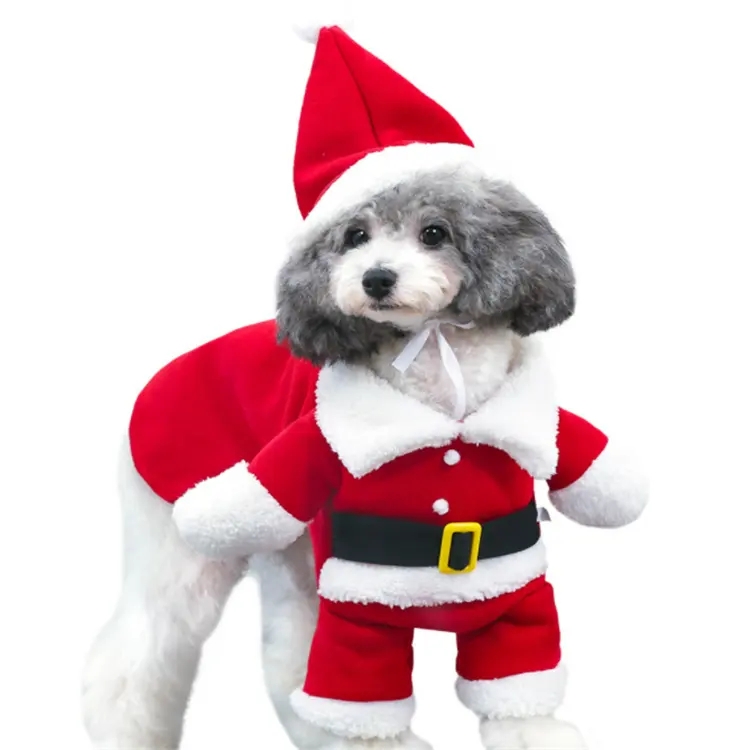 China manufacturer wholesale Christmas dog clothing designer santa pet costume clothes