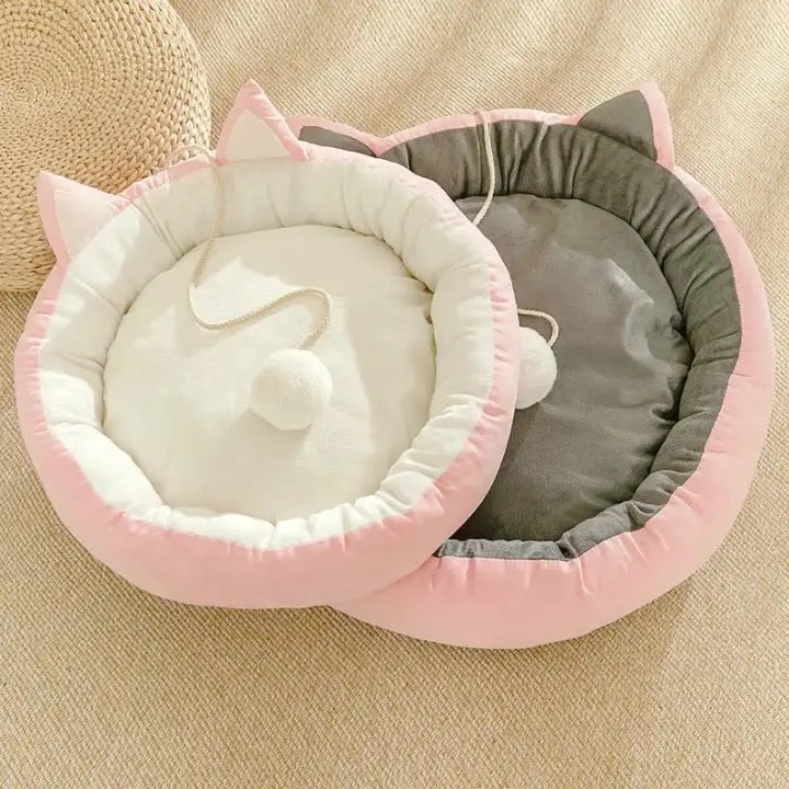 Manufacturer Wholesale 2023 high quality soft fashion cute cushion donut pet cat dog beds round