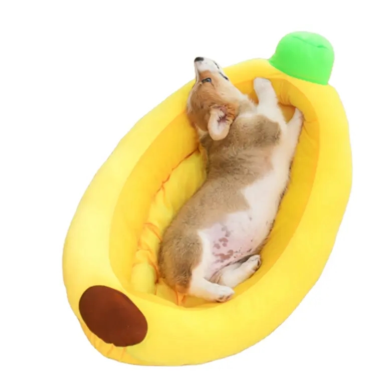 China manufacturer wholesale cat beds custom cute banana shape bed for dog and cat
