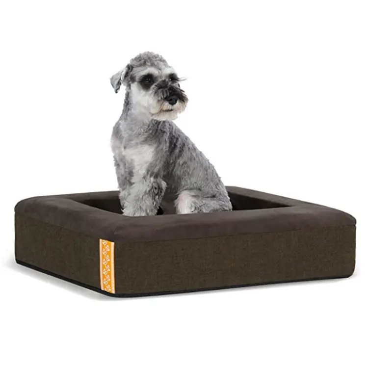 Shanghai manufacturer wholesale custom luxury removable orthopedic memory foam pet dog cat bed