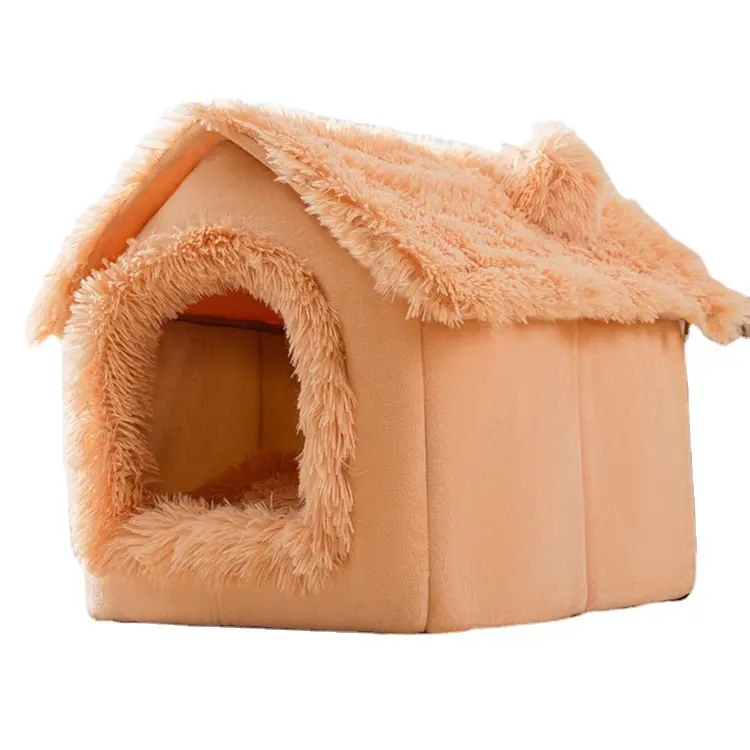 China manufacturer wholesale custom foldable fleece warm winter cat cave house bed