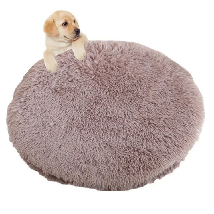 China manufacturer wholesale custom eco friendly folding plush small pet bed mat cushion round dog b