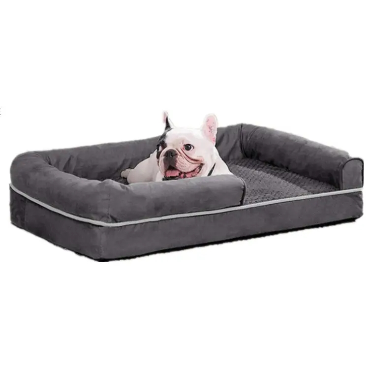 Zhejiang manufacturer wholesale custom luxury removable memory foam orthopedic boucle bed for dog